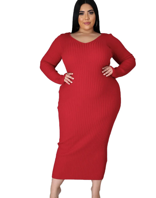 Plus size SWEATER DRESS